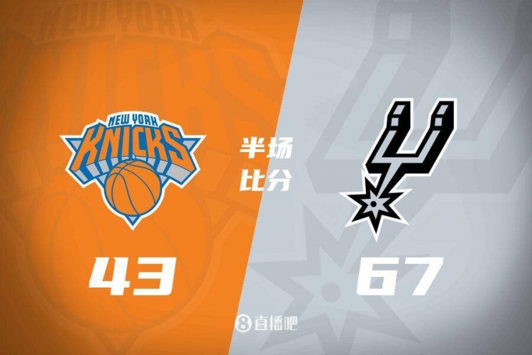  花了？馬刺半場4人得分上雙67-43領(lǐng)先尼克斯24分 唐斯19分