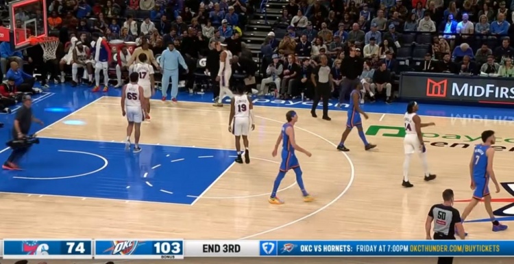  多名主力輪休！雷霆三節(jié)破百 103-74領先76人29分