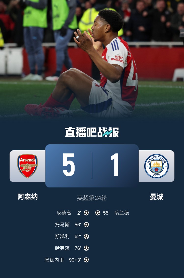  硬氣槍手無(wú)畏強(qiáng)敵！阿森納本賽季5-1碾壓曼城，3-0完勝皇馬