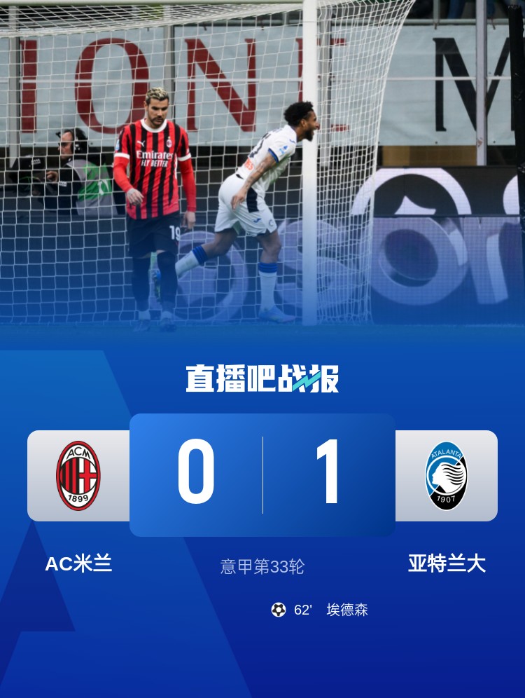  米蘭雙雄本輪均0-1輸球，周中意杯半決賽次回合再對(duì)決